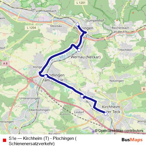 S1e bus Line Map