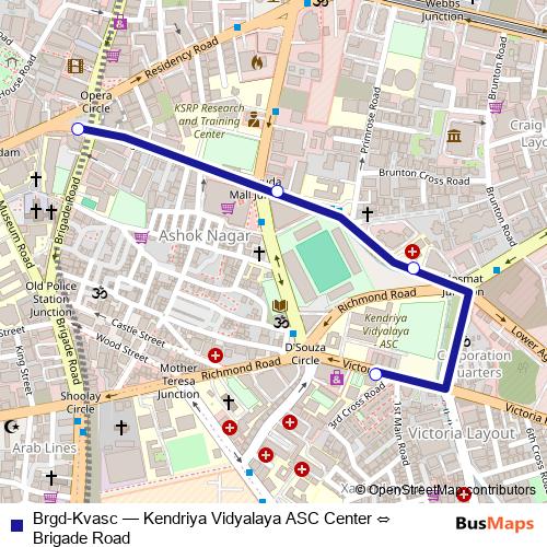 Brgd-Kvasc bus Line Map