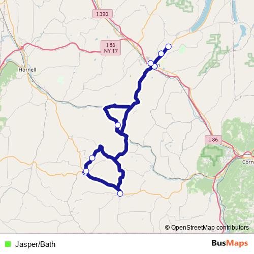 Jasper/Bath bus Line Map