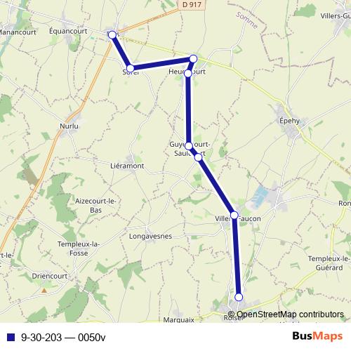 9-30-203 bus Line Map