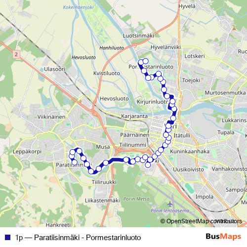 1p bus Line Map