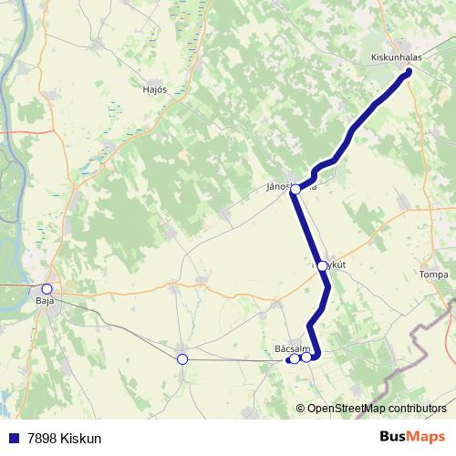 7898 Kiskun rail Line Map