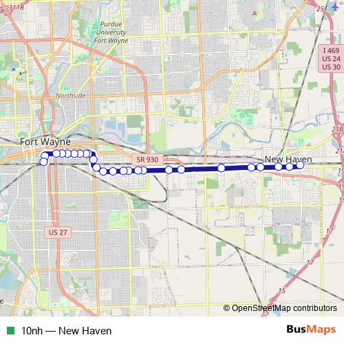10nh bus Line Map