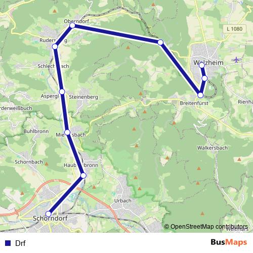 Drf rail Line Map