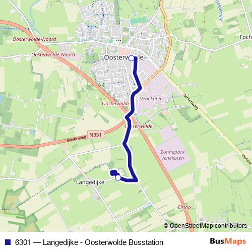 6301 bus Line Map