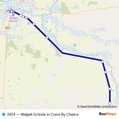 S974 bus Line Map