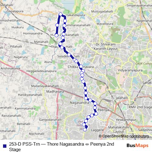 253-D PSS-Trn bus Line Map