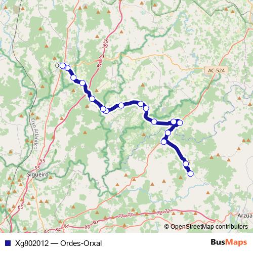 Xg802012 bus Line Map