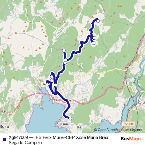 Xg847069 bus Line Map