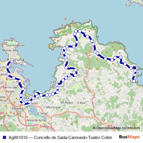 Xg881010 bus Line Map