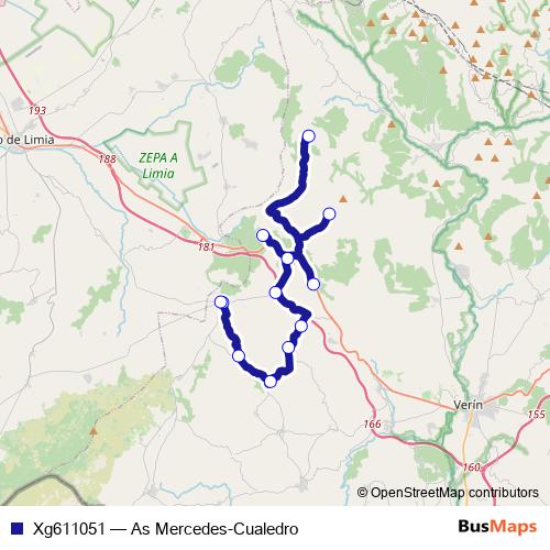 Xg611051 bus Line Map