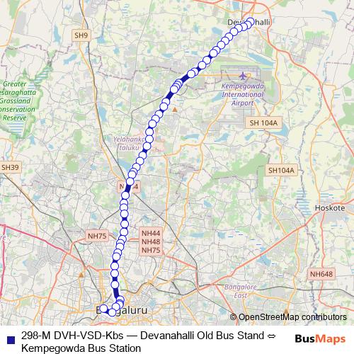 298-M DVH-VSD-Kbs bus Line Map