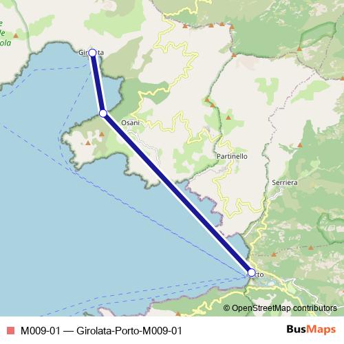 M009-01 ferry Line Map