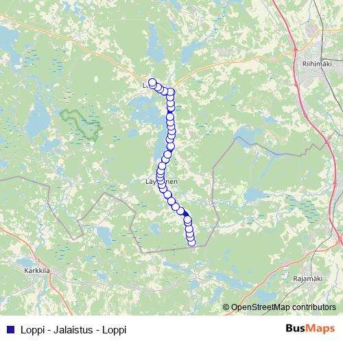 Loppi - Jalaistus - Loppi bus Line Map
