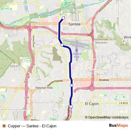 Copper tram Line Map
