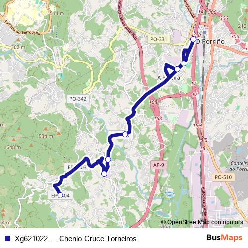 Xg621022 bus Line Map