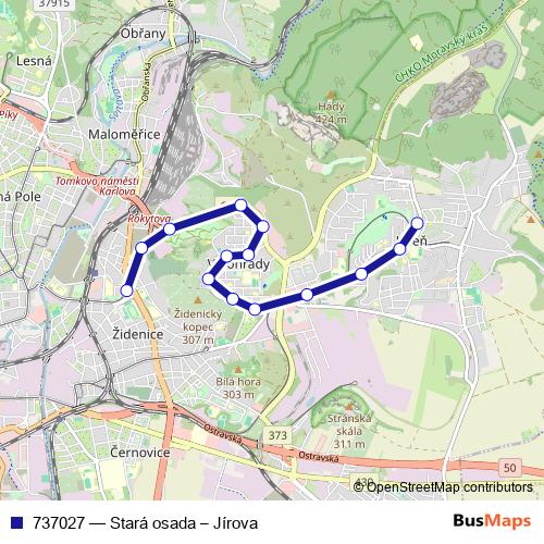 737027 trolleybus Line Map