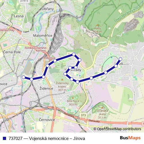 737027 trolleybus Line Map