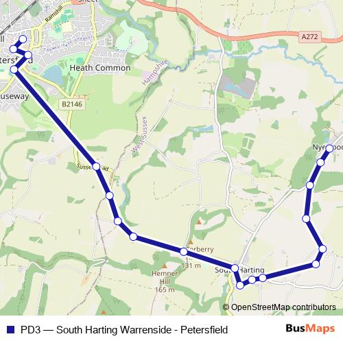 PD3 bus Line Map
