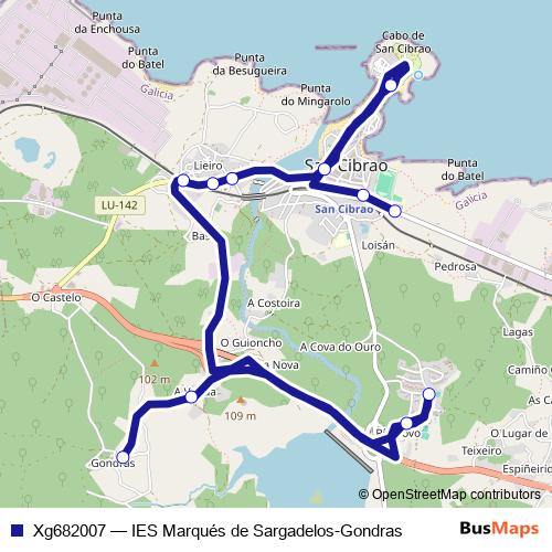 Xg682007 bus Line Map