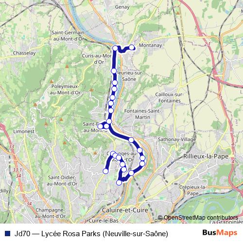Jd70 bus Line Map
