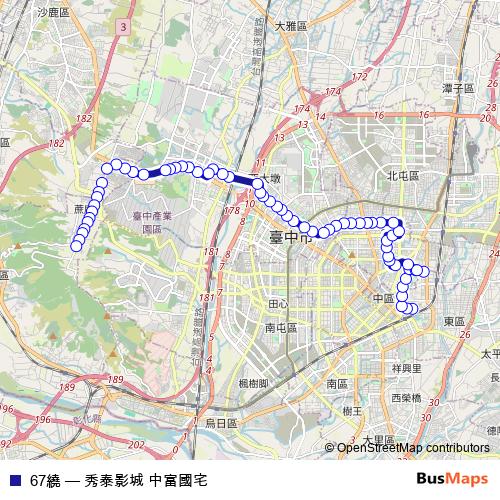 67繞 bus Line Map