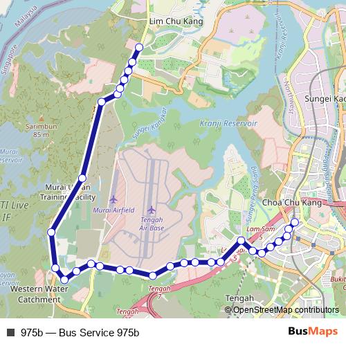 975b bus Line Map