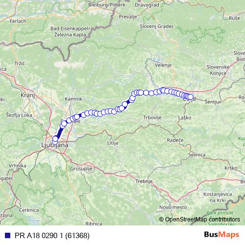 PR A18 0290 1 (61368) bus Line Map