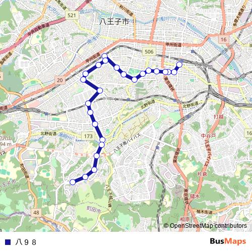 八９８ bus Line Map