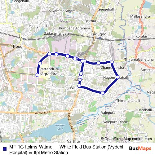MF-1G Itplms-Wttmc bus Line Map