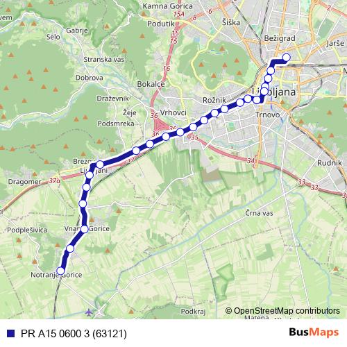 PR A15 0600 3 (63121) bus Line Map