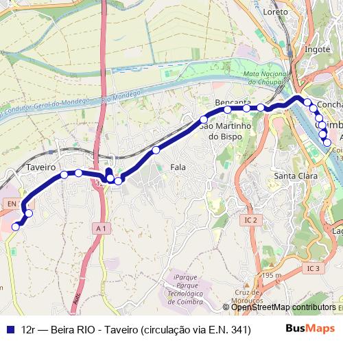 12r bus Line Map