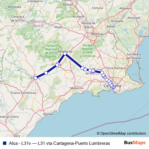 Alsa - L31v bus Line Map