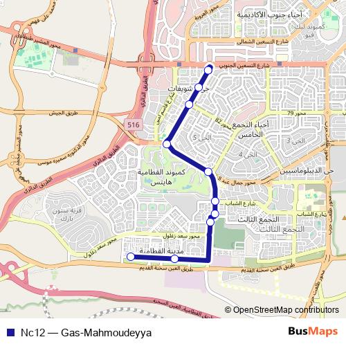 Nc12 bus Line Map
