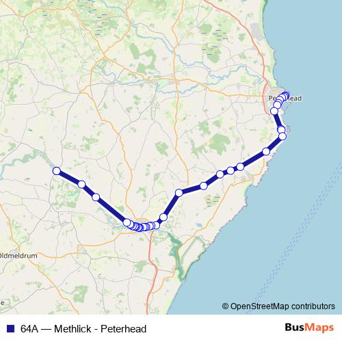 64A bus Line Map