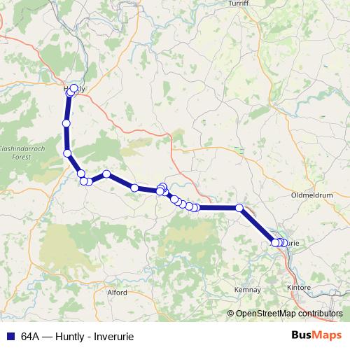 64A bus Line Map