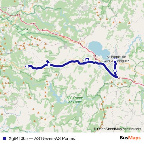 Xg641005 bus Line Map