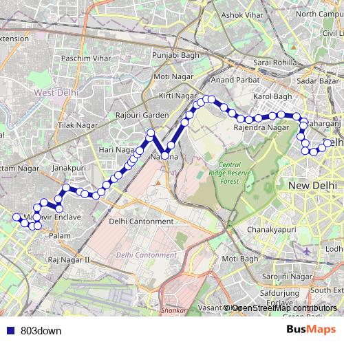 803down bus Line Map