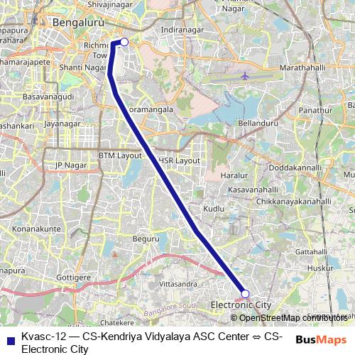 Kvasc-12 bus Line Map