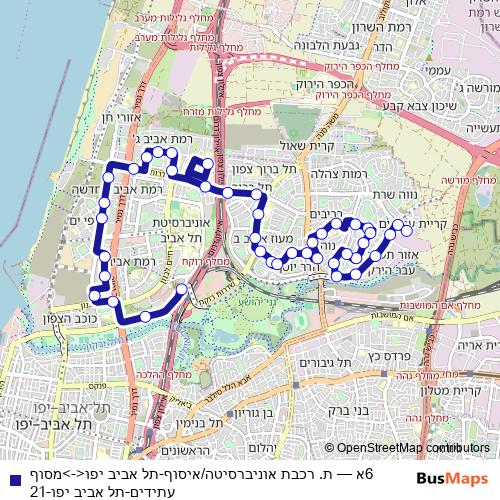 6א bus Line Map