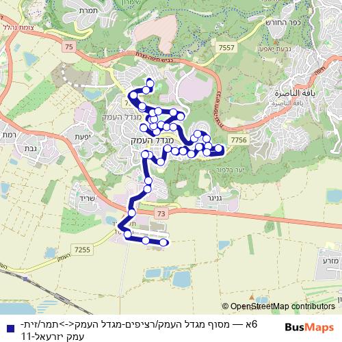 6א bus Line Map