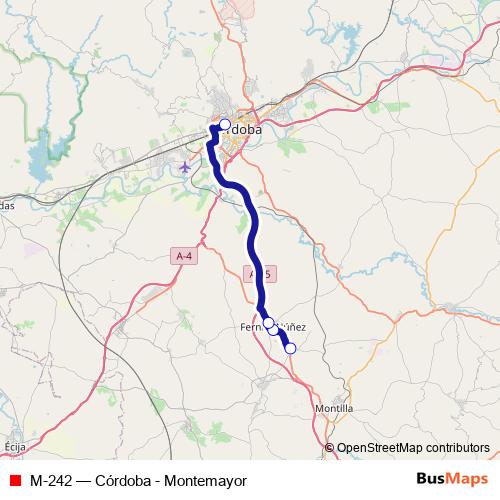 M-242 bus Line Map