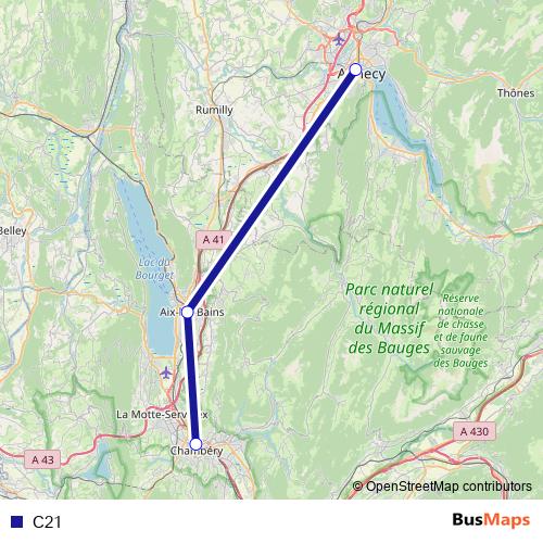 C21 bus Line Map