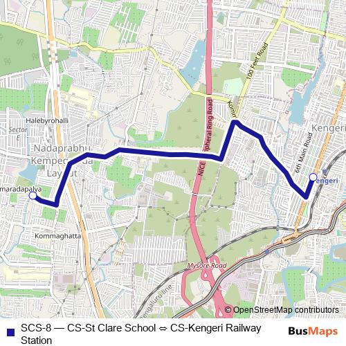 SCS-8 bus Line Map
