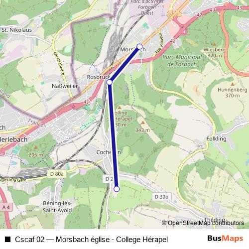 Cscaf 02 bus Line Map