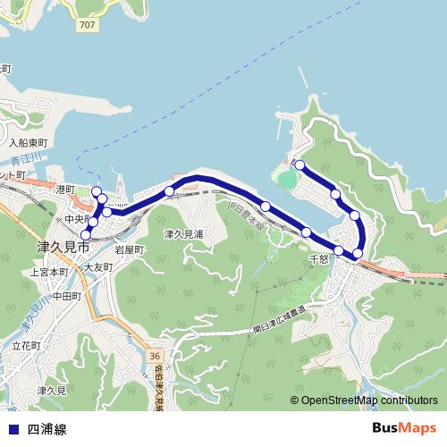 시우라선 bus Line Map