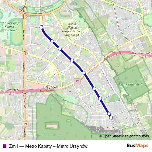Zm1 bus Line Map