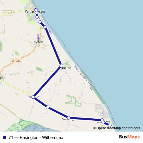 71 bus Line Map
