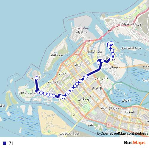 71 bus Line Map
