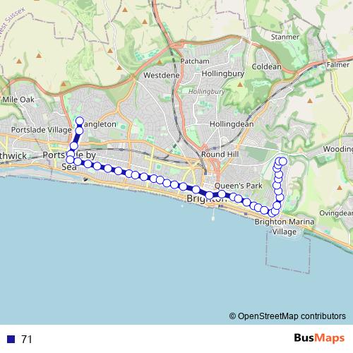 71 bus Line Map